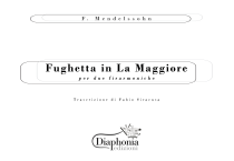 F. MENDELSSOHN - FUGHETTA IN LA MAGGIORE per due fisarmoniche  [DIGITALE]